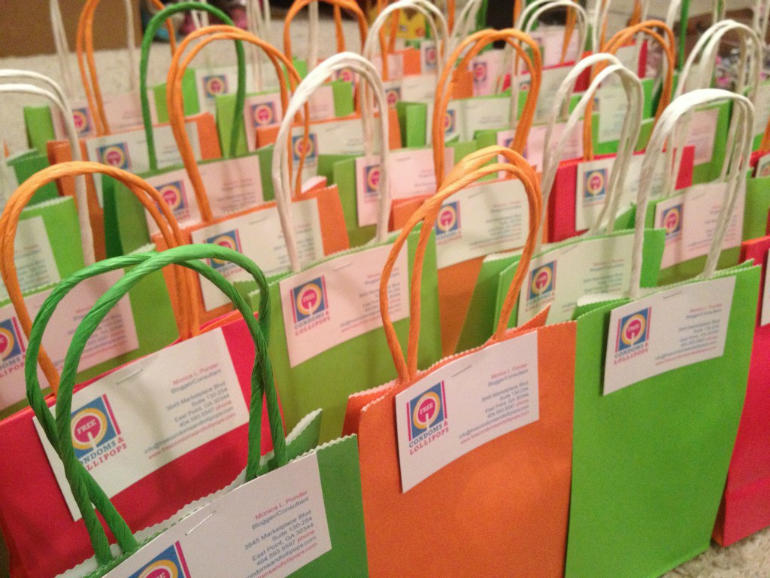 Gift bags from Free Condoms and Lollipops provided during a speaking engagement/conference